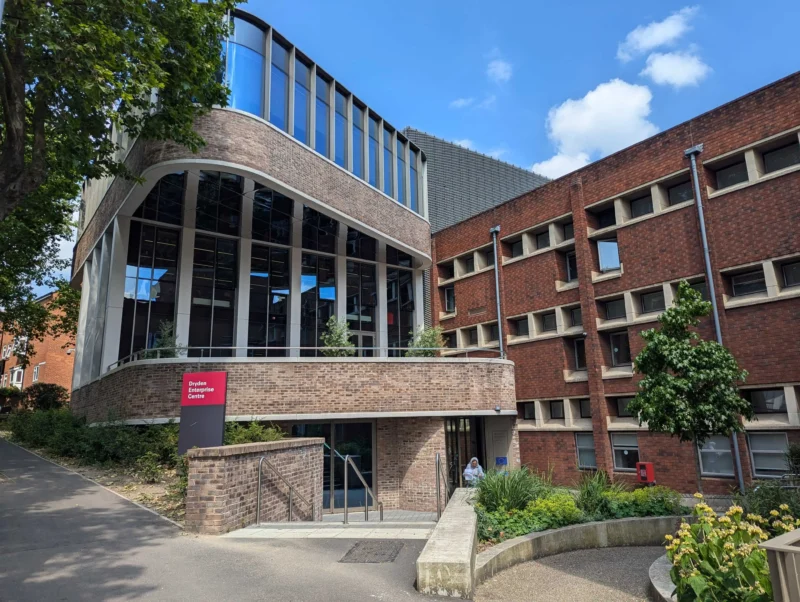 Front of Dryden Enterprise Centre in Nottingham